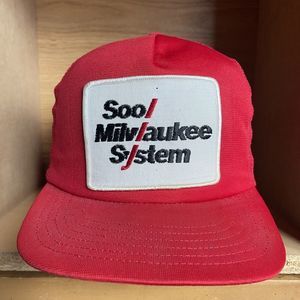 Vintage Soo Line Milwaukee System Railroad Snapback Train Hat Trucker Cap USA